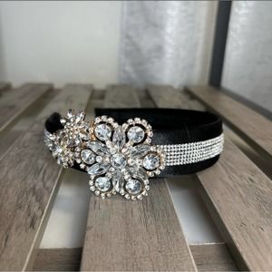 Flower Rhinestone Headband